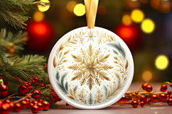 Round Christmass Ornament PNG Product Image 1