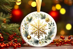 Round Christmass Ornament PNG Product Image 1