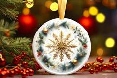 Round Christmass Ornament PNG Product Image 1