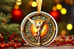 Round Christmas Ornament Sublimation|Clipart Product Image 2