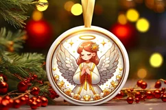 Round Christmas Ornament Sublimation|Clipart Product Image 2