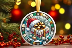 Round Christmas Ornament Sublimation|Clipart Product Image 2