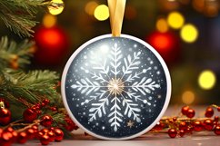 Round Christmas Ornament Sublimation|Clipart Product Image 1