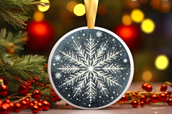 Round Christmass Ornament PNG Product Image 1