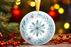 Round Christmass Ornament PNG Product Image 1
