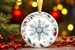 Round Christmass Ornament PNG Product Image 1