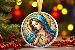 Round Christmas Ornament Sublimation|Clipart Product Image 1