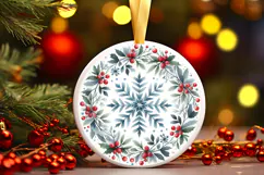 Round Christmass Ornament PNG Product Image 1