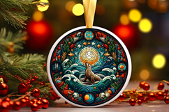 Round Christmass Ornament PNG Product Image 1