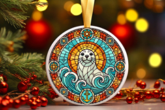 Round Christmass Ornament PNG Product Image 1