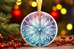 Round Christmas Ornament Sublimation|Clipart Product Image 1