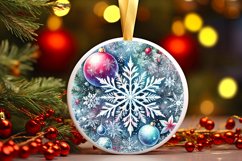 Round Christmas Ornament Sublimation|Clipart Product Image 1
