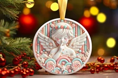 Round Christmas Ornament Sublimation|Clipart Product Image 2