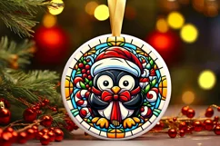 Round Christmas Ornament Sublimation|Clipart Product Image 2