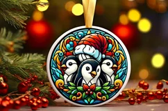 Round Christmas Ornament Sublimation|Clipart Product Image 2