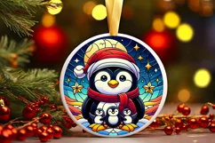Round Christmas Ornament Sublimation|Clipart Product Image 2