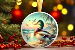 Round Christmas Ornament Sublimation|Clipart Product Image 2