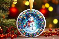 Round Christmass Ornament PNG Product Image 1
