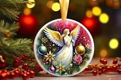 Round Christmas Ornament Sublimation|Clipart Product Image 2