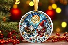 Round Christmas Ornament Sublimation|Clipart Product Image 2