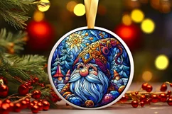 Round Christmas Ornament Sublimation|Clipart Product Image 2