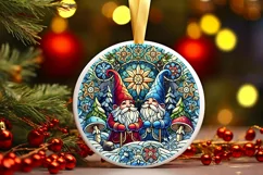 Round Christmas Ornament Sublimation|Clipart Product Image 2