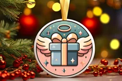 Round Christmas Ornament Sublimation|Clipart Product Image 2