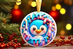 Round Christmas Ornament Sublimation|Clipart Product Image 2