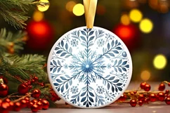 Round Christmas Ornament Sublimation|Clipart Product Image 1