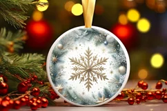 Round Christmas Ornament Sublimation|Clipart Product Image 1