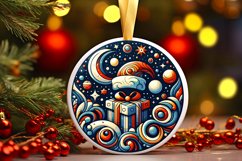 Round Christmas Ornament Sublimation|Clipart Product Image 1