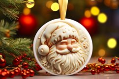 3D Marzipan Santa Round PNG Product Image 3