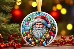 Round Christmas Ornament Sublimation|Clipart Product Image 2