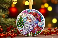 Round Christmas Ornament Sublimation|Clipart Product Image 2