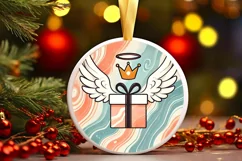 Round Christmas Ornament Sublimation|Clipart Product Image 2
