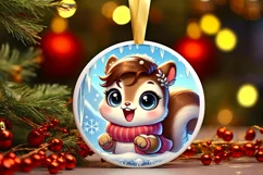 Round Christmas Ornament Sublimation|Clipart Product Image 2