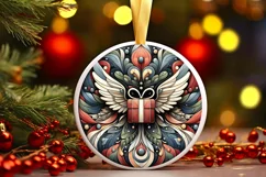 Round Christmas Ornament Sublimation|Clipart Product Image 1