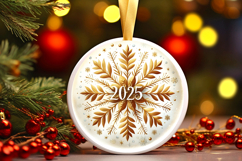 Round Christmass Ornament PNG Product Image 1