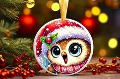 Round Christmas Ornament Sublimation|Clipart Product Image 2