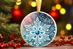 Round Christmas Ornament Sublimation|Clipart Product Image 1