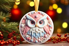 Round Christmas Ornament Sublimation|Clipart Product Image 1