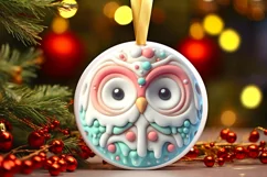 Round Christmas Ornament Sublimation|Clipart Product Image 1