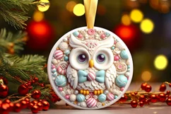 Round Christmas Ornament Sublimation|Clipart Product Image 1
