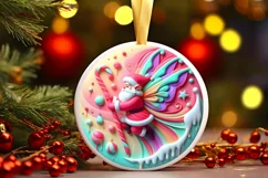 Round Christmas Ornament Sublimation|Clipart Product Image 2
