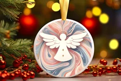 Round Christmas Ornament Sublimation|Clipart Product Image 2