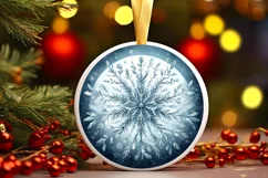Round Christmas Ornament Sublimation|Clipart Product Image 1