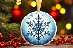 Round Christmas Ornament Sublimation|Clipart Product Image 1