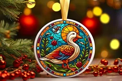 Round Christmas Ornament Sublimation|Clipart Product Image 1