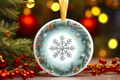 Round Christmass Ornament PNG Product Image 1