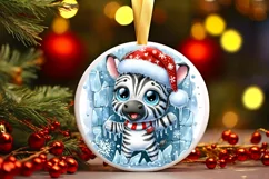 Round Christmas Ornament Sublimation|Clipart Product Image 1